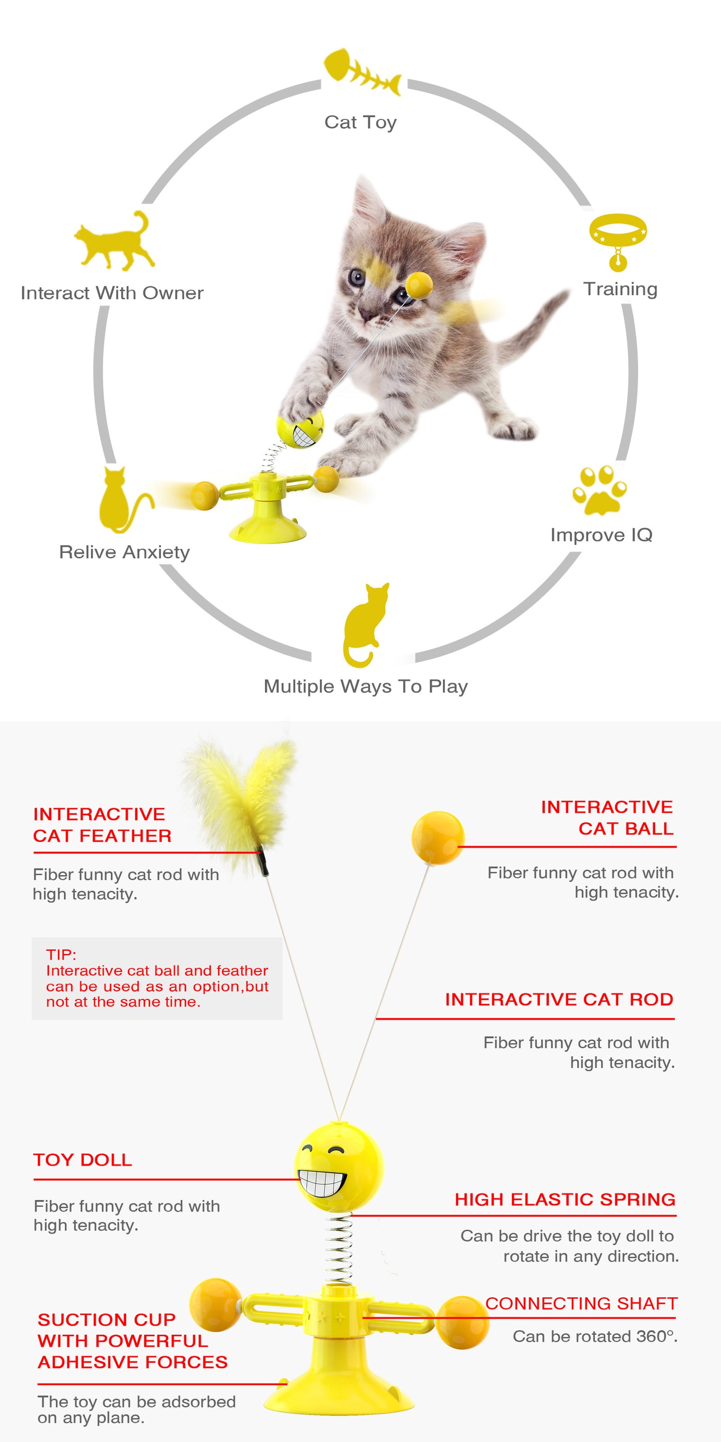 Cat Turntable Cat Windmill Toy Glowing Toy