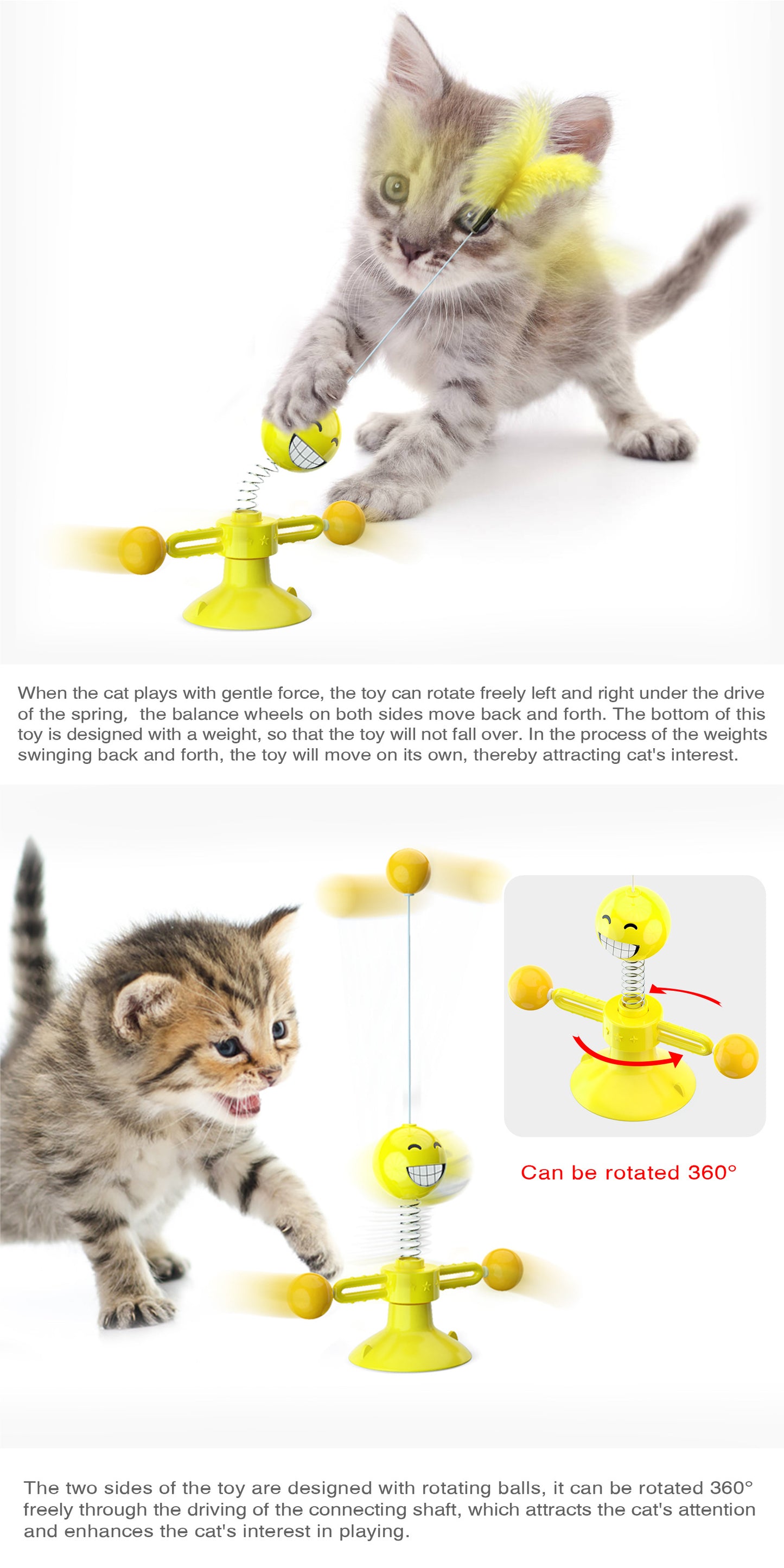 Cat Turntable Cat Windmill Toy Glowing Toy